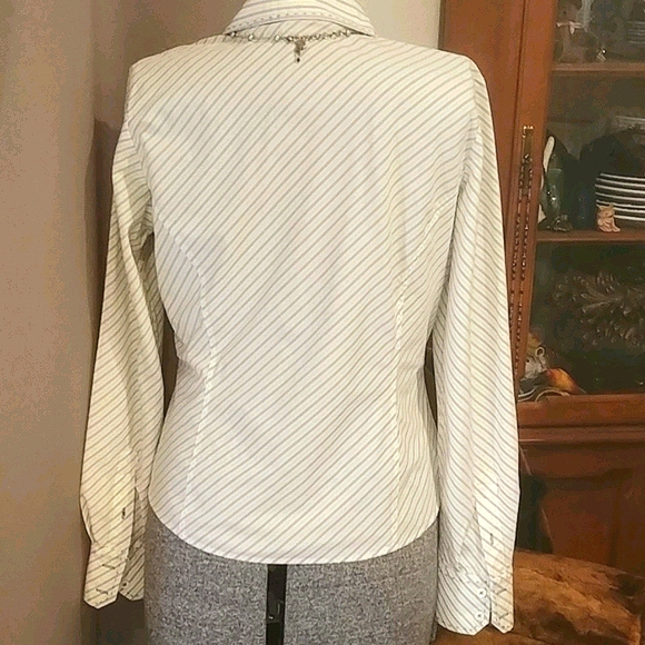 Faconnable- Ladies 100% Cotton Long Sleeve Blouse - Picture 3 of 5